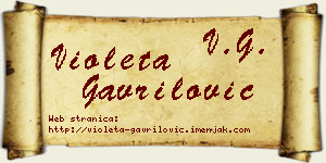Violeta Gavrilović vizit kartica